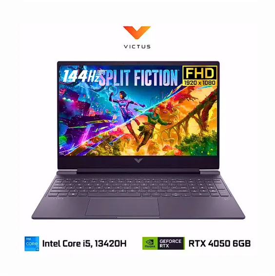 HP VICTUS GAMING 15-fa2701wm (B8LN4UA#ABA) Intel Core i5-13420H / 16GB DDR4 / 512GB SSD / 15.6"FHD-144HZ / TECLADO AMERICANO RETROILUMINADO / NIVIDIA GEFORCE RTX 4050-6GB / WINDOWS 11 HOME